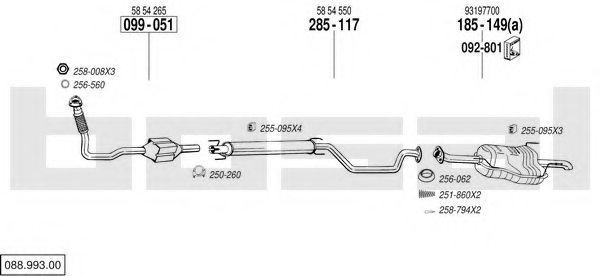 BOSAL 088.993.00 Exhaust System